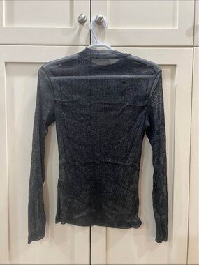 Glitter mesh top